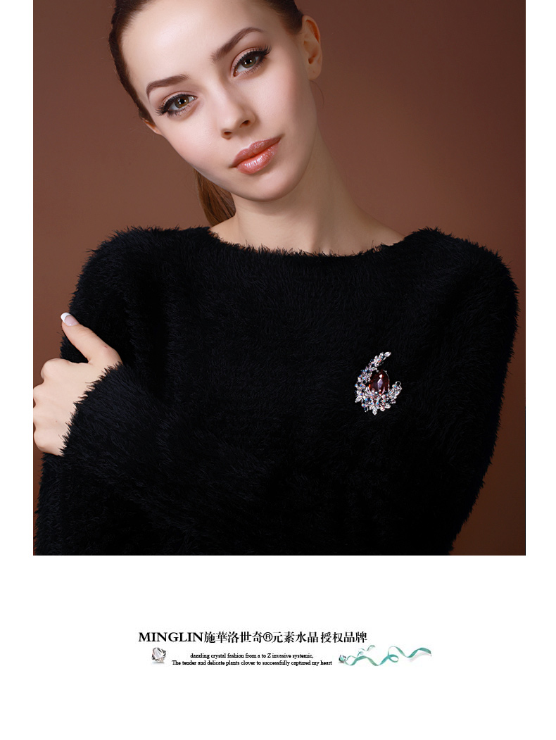 Broche femme en cristal autrichien - Ref 1187771 Image 15