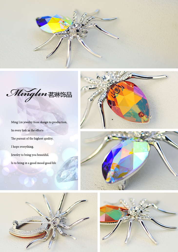 Broche femme en cristal autrichien - Ref 1171995 Image 13