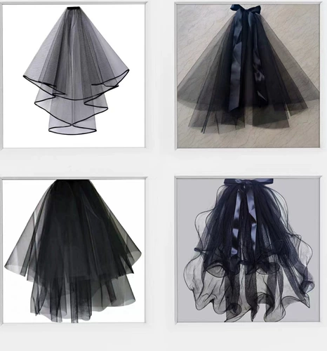 Черный аксессуар для волос для невесты с бантиком, камера