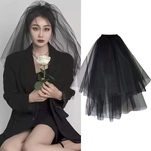 Черный аксессуар для волос для невесты с бантиком, камера