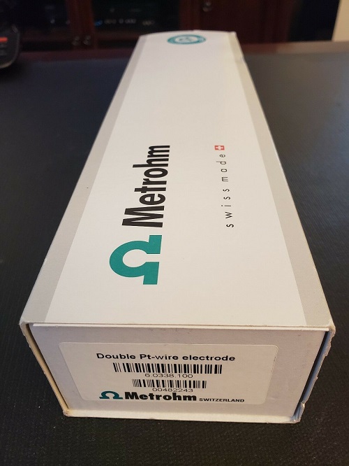 Double platinum needle electrode 6 0338 100 indicator electrode for capacity analysis of Vantone 60338100 in Switzerland