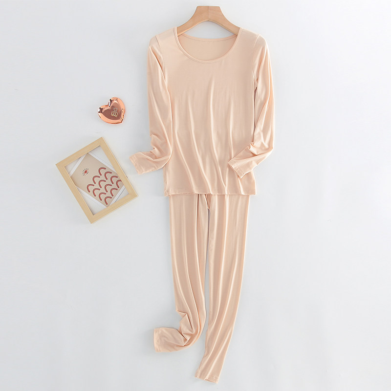 Lady fever clothes thin Modale autumn clothes sanitary pants suit Spring and autumn hit bottom cotton sweatshirt in shirt inner lap pants