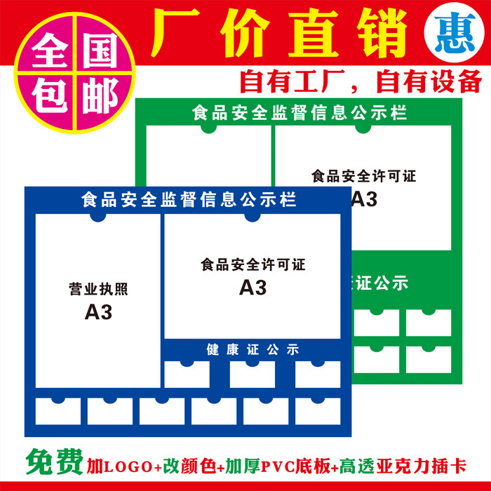 Food Drug Safety Information Supervision Bar Publicity Bar Catering Health License Health Certificate Bulletin Board Hanging Wall Sticker