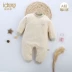 Tình yêu Dudu Cotton màu hữu cơ Quần áo sơ sinh Xiêm Cotton Baby Haber Bao Xiêm Vòng cổ Quần áo leo núi - Áo liền quần quần áo sành điệu cho be gái Áo liền quần