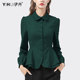 Shirt Slim Slim Tops High-end Women's Long-sleeved Shirt Professional Spring New Waist Slim Temperament ol Base