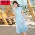 Thời trang mẹ và con gái gió quốc gia in hoa sen đầm voan dịch vụ Hanfu cha mẹ-con 2018 hè mới - Sản phẩm HOT Sản phẩm HOT