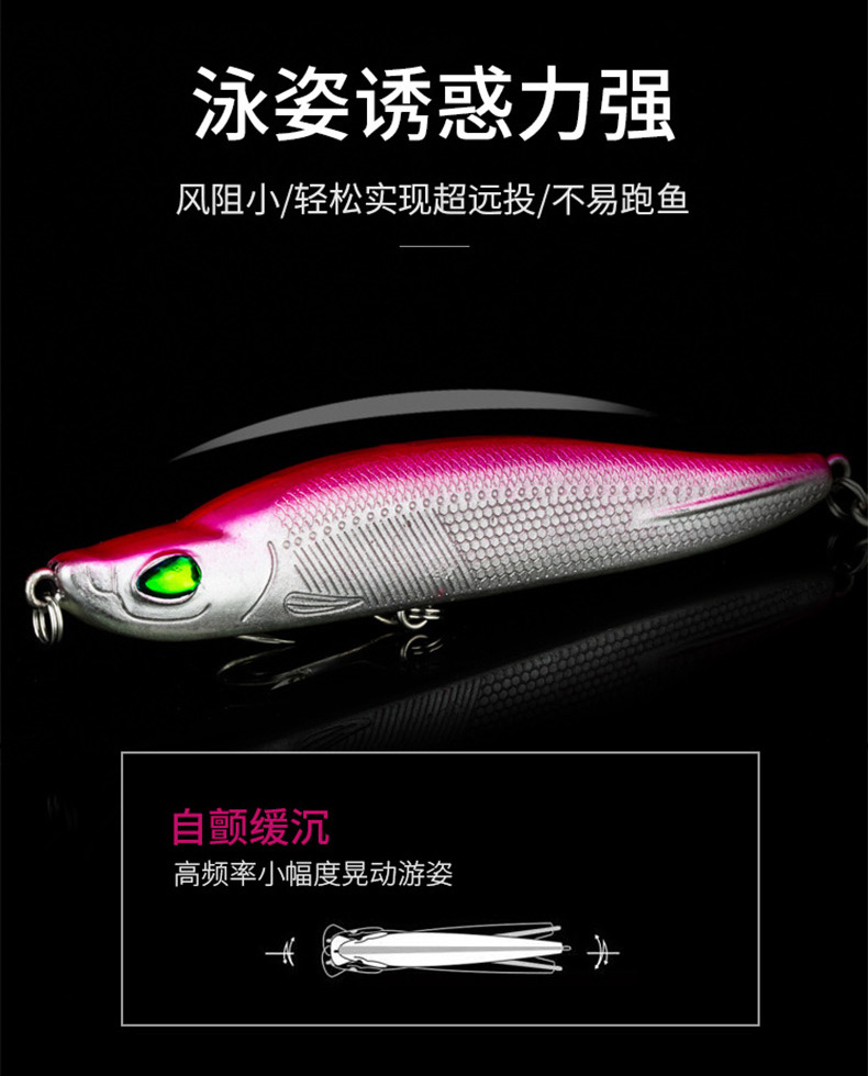 Sinking Minnow Lures Shallow Diving Minnow Baits Bass Trout Fresh Water Fishing Lure