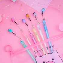 2541 pearl milk tea pendant gel pen hipster simple signature pen office stationery cute students Water pen