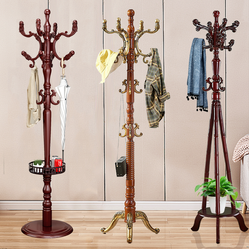 Hanger floor-to-ceiling bedroom Nordic net red simple modern solid wood European coat rack clothes rack clothes rack hanger hanger