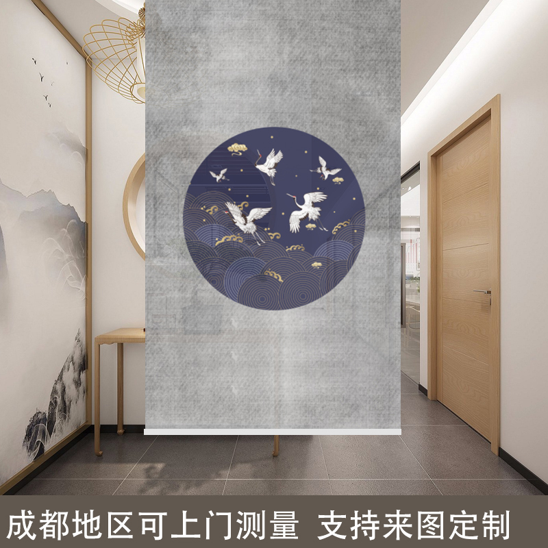 Modern Chinese-Style Roller Blinds, Hanging Screens, Soft Partitions, Electric Curtains, Semi-Transparent Curtains for Hotels, Restaurants, Tea Rooms, Feihe