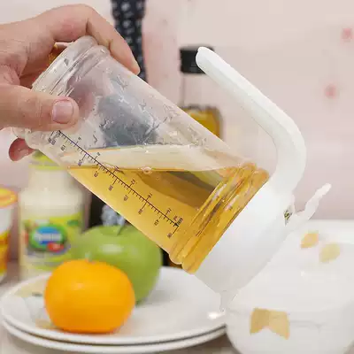 Japanese household oil pot leak proof kitchen supplies plastic transparent oil vinaigrette oil bottle creative small edible seasoning bottle