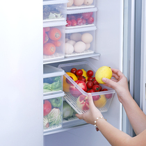 Refrigerator crisper food grade large capacity sealed freezer plastic storage box vegetable and fruit food storage box