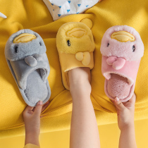 Children Cotton Slippers Autumn Winter Womens Baby Indoor Non-slip Soft Bottom Cartoon Cute Male Baby Toddler Toddler Woolen Shoes