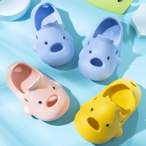 Children cool slippers Summer boy Girls cute cave Cartoon Non-slip Soft Bottom Bathroom Bath outside wearing beach drag