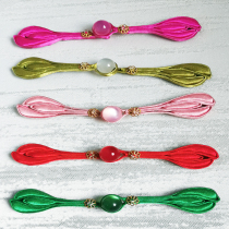 K91 purple jasmine hard-edged core-filled flower buckle thin material thick material Hanfu dress cheongsam fashion pure handmade can be customized