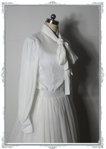 Original leisure OL career decoration white lined to lead the snow spinning shirt temperament and white shirt