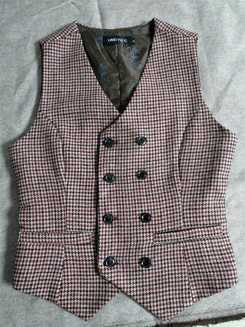 Autumn New Thousand Bird Mao suit vessel female British Style Clothes retro - ancient dress