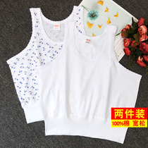 2 pieces of cotton vest female mother bra cotton sweatshirt thin vest style wife base shirt