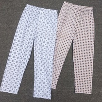 Pajama pants home pants men Cotton loose spring and autumn summer thin men cotton plaid size air conditioning pants
