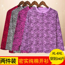 Thickened autumn clothes womens cotton mothers middle-aged and elderly fat people plus size cotton inside and outside Cardigan cotton sweater