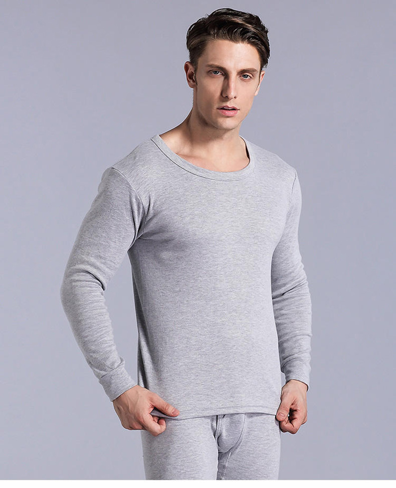 Quần áo cotton mùa thu nam đơn mảnh mùa đông trung niên kích thước lớn cotton dài tay cơ sở áo len nhiệt đồ lót hàng đầu quần giữ nhiệt nam