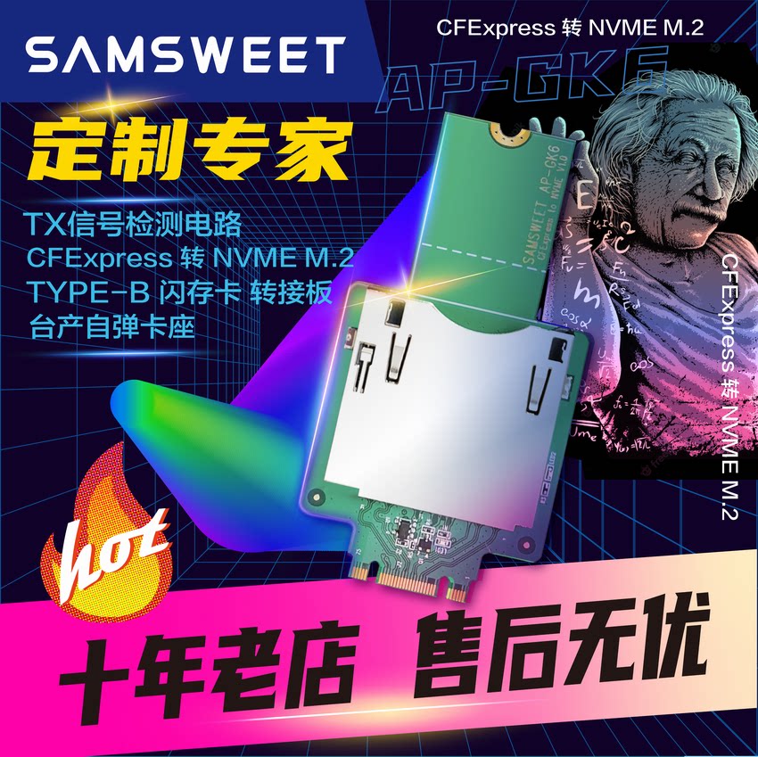 CFexpress typeB to NVME M 2 CF camera memory card adapter card USB protocol card reader