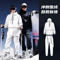 Trendy ski clothing for women single-board and double-board windproof waterproof and warm outdoor thickened ski clothes and pants for men and women