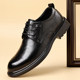 Men's genuine leather lace-up casual inner heightening leather shoes youth business formal work suit shoes men's large size non-slip