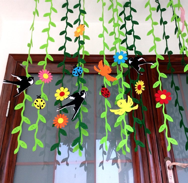 Kindergarten school classroom Corridor hanging decoration Hanging mall Supermarket decoration Creative environment decoration supplies Rattan flower