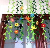 Kindergarten school classroom corridor hanging ornaments shopping mall supermarket decoration creative environment layout supplies rattan flowers