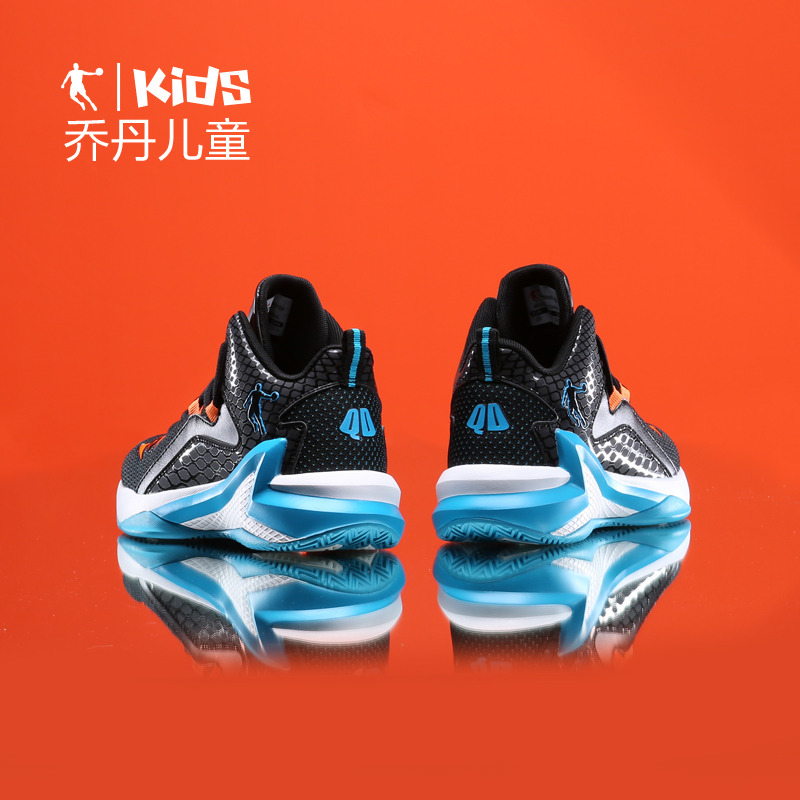 Jordan children's shoes big children's blue sneakers men's 2022 autumn new mesh breathable children's non-slip basketball shoes sports shoes