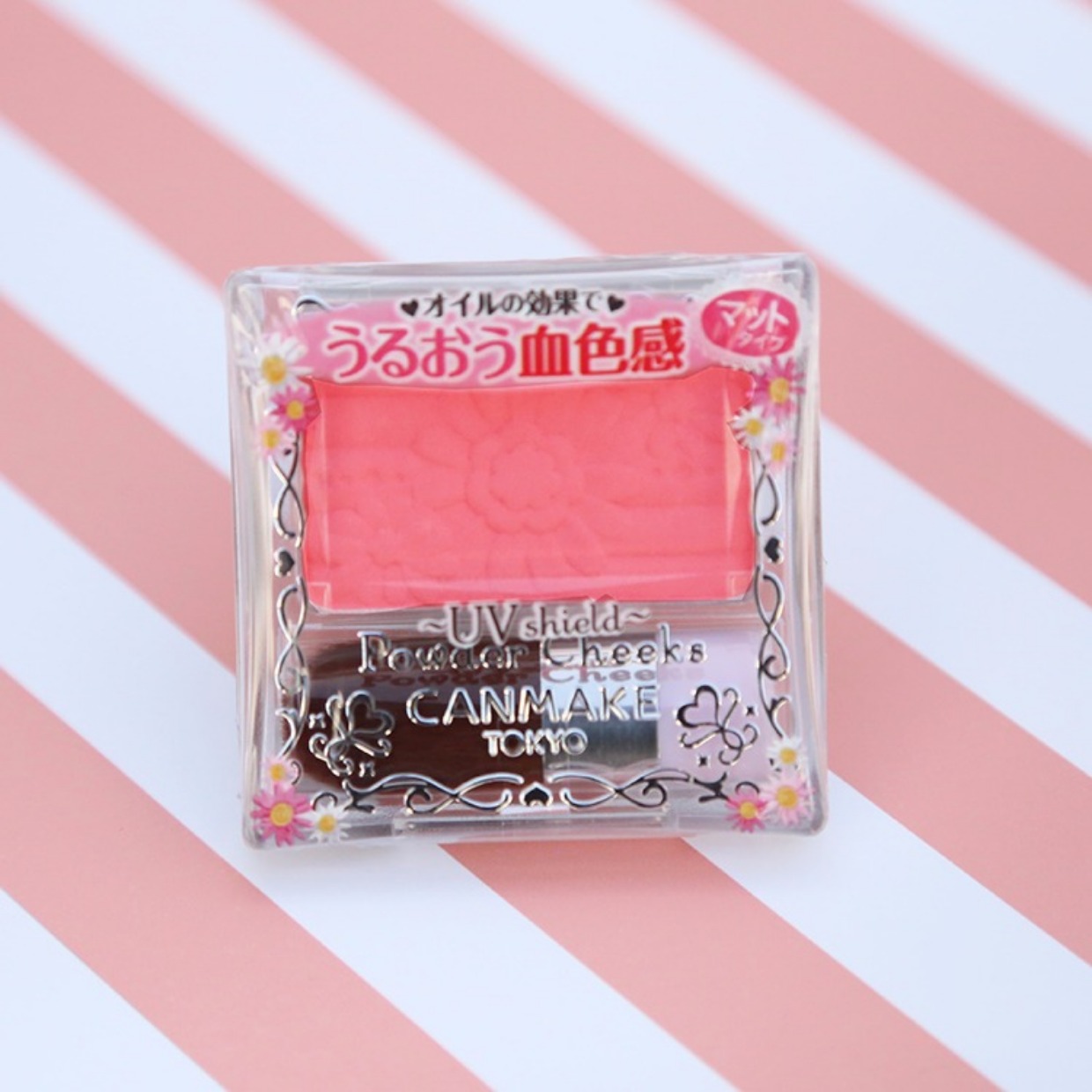Nhật Bản canmake cánh hoa đơn sắc cánh hoa phấn má hồng mờ lâu PW38 màu mận - Blush / Cochineal phấn má sivanna