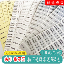 Handwritten White ADB Transparent Production Date Waterproof Cosmetic Validity Label Trial Dress Sticker Custom