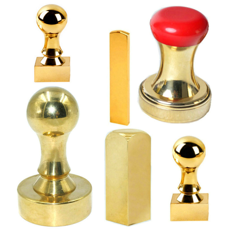 Full Copper Seal Metal Personal Name Round With Bottom Lid Flat Bottom Material Wholesale Screw Handle Flat Square Name