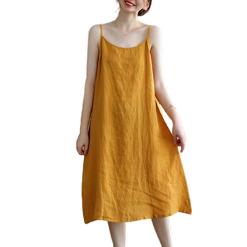 Sleeveless suspender vest women's midi skirt women