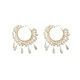 YJ European and American new style exaggerated long temperament pearl earrings fashionable retro slim earrings for women