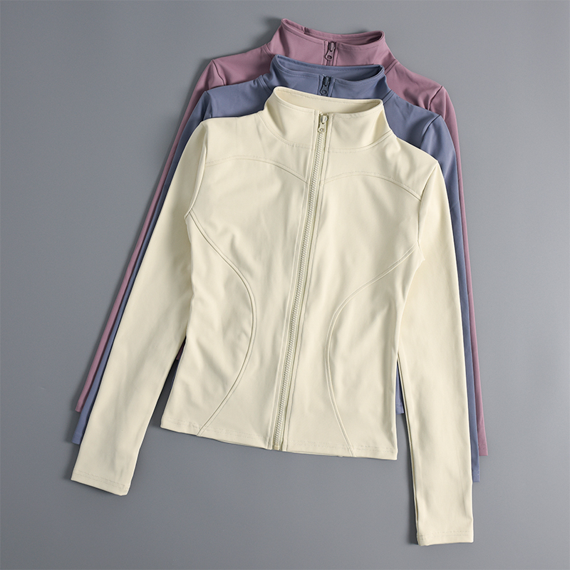 Yoga Clothing Tops for Women, Tight-Fitting, Slimming, Quick-Drying, Professional Running Sports, Sun Protection, Long-Sleeved, High-Elastic Training Fitness Jacket