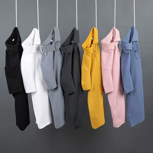 Многоцветная цветная футболка polo, тонкая рубашка, футболка с коротким рукавом для отдыха