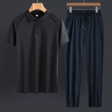 Шелковый летний спортивный костюм для отдыха, летняя летняя одежда для пожилых людей, изысканный стиль, короткий рукав, для среднего возраста