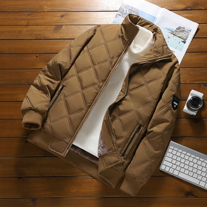 Khaki keep warm down jacket