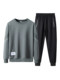 Today's Bargain! Men's Sportswear Set, Spring and Autumn Round Neck Pullover Sweatshirt, Sports Running Casual Two-Piece Set for Autumn