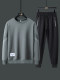 Today's Bargain! Men's Sportswear Set, Spring and Autumn Round Neck Pullover Sweatshirt, Sports Running Casual Two-Piece Set for Autumn