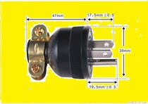 20A generator set fitted with Canadian plug US gauge 3 foot l two flat round removable assembled power plug