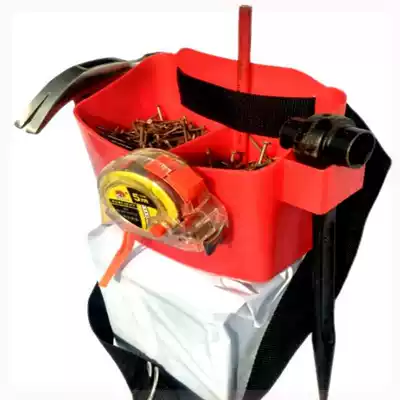 Construction kit Dingzi carpentry box box nail belt bucket multifunctional running bag Carpenter plastic with nails
