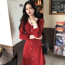 Early autumn goddess fan clothes ins Super fairy Hyuna Net red light cooked high cold Imperial sister style womens temperament mature skirt