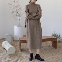 Early autumn and winter undercover jumpsuit womens 2019 New Tide sweater skirt with overcoat long knee