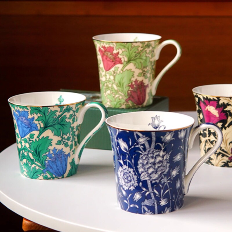 Clearance Morris British European Retro Water Cup Thin Bone China Mug Ceramic American Coffee Cup