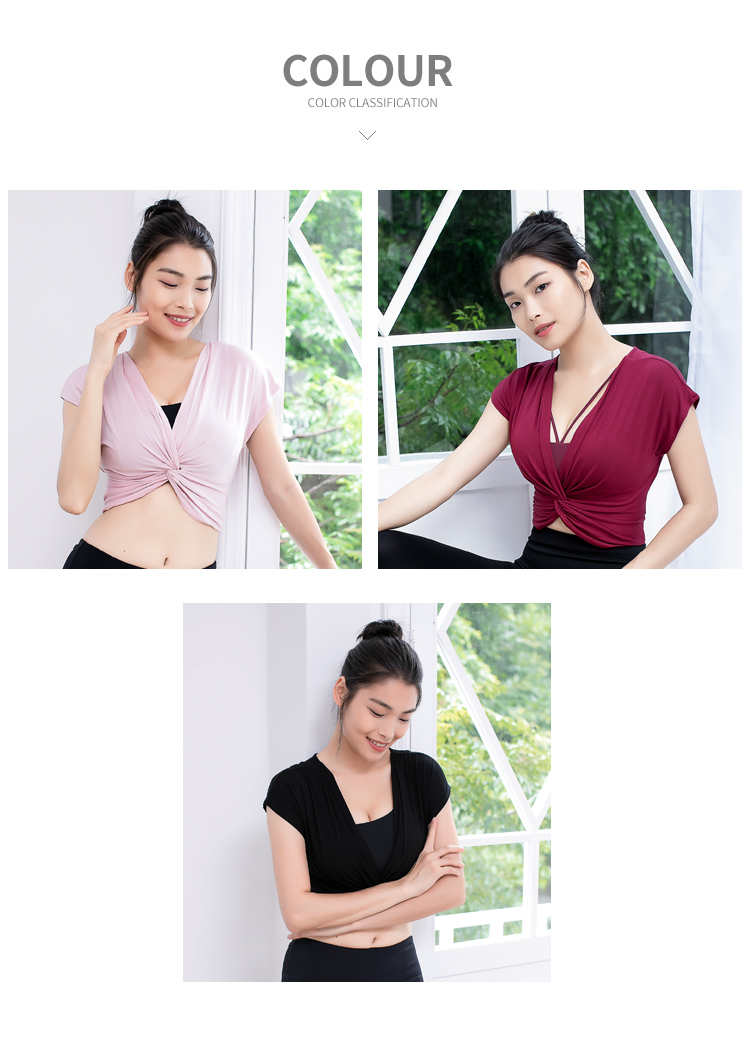 Áo thun thể thao nữ 18 điểm mùa hè chạy nhanh tay áo ngắn yoga Áo thun bó sát tập thể dục V-cổ yoga che quần áo áo thể thao có cổ