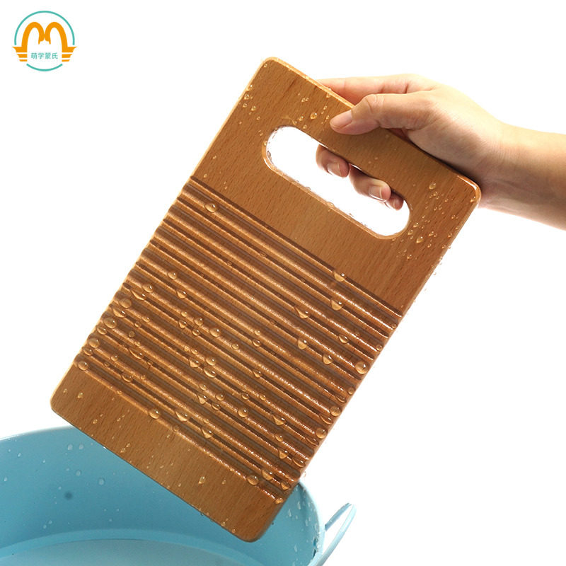 Mengxue Montessori wash cloth work washboard Montessori daily life teaching aids beech children's small washboard