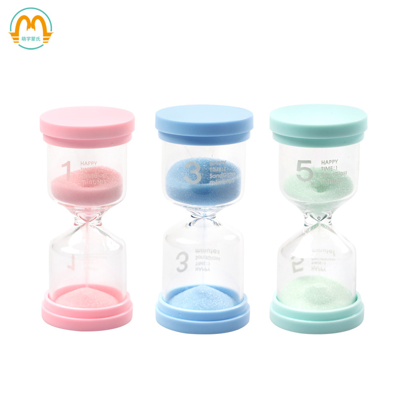 Menomics hourglass timer 1 3 5 min toothbrushing and eating learning time flow sandbottle child timer resistant to fall-Taobao